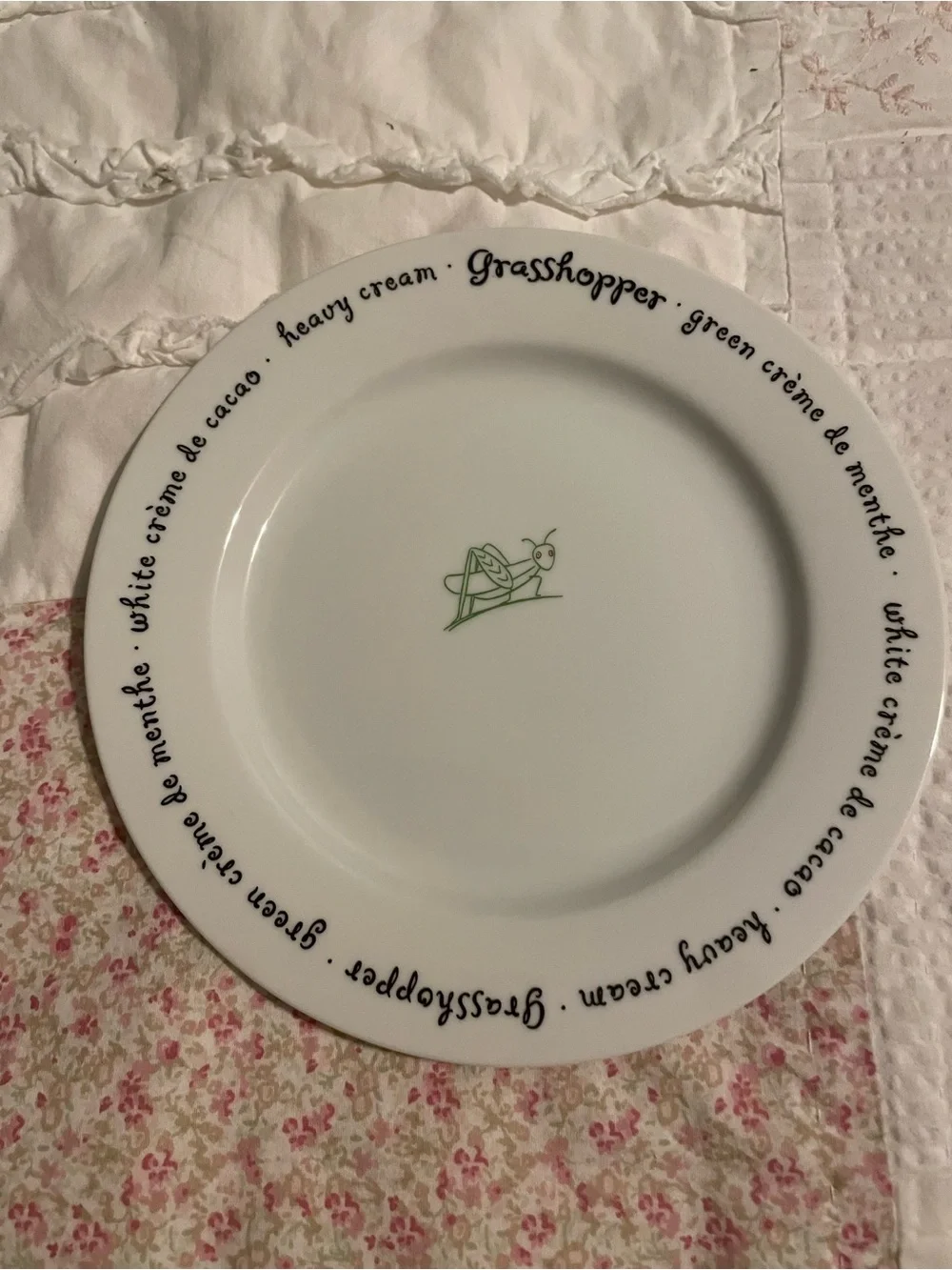 Pottery Barn “Bar Lingo”.  8” plates